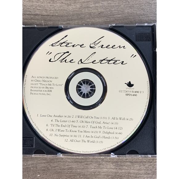 The Letter by Steve Green (Gospel) (CD, Feb-1996, Sparrow Records) - Picture 6 of 9